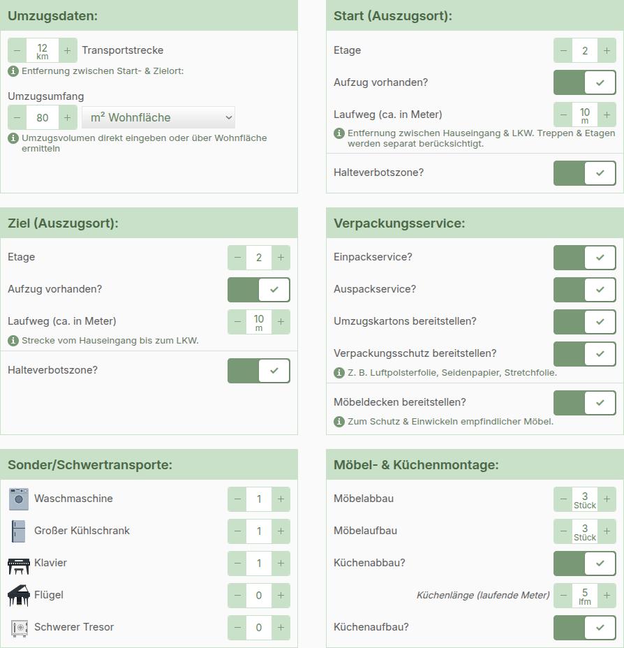 Umzugskostenrechner