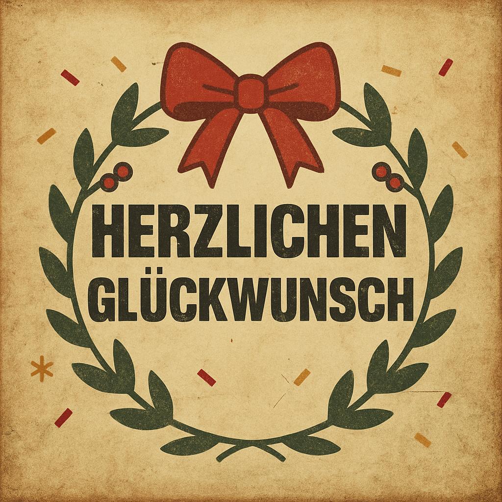 Glückwünsche zum Einzug